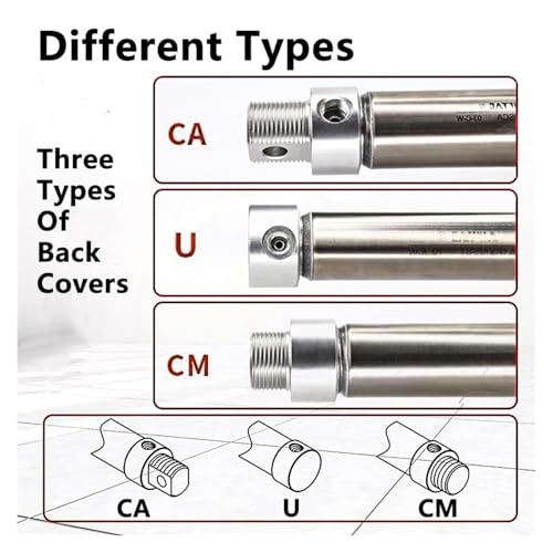 Cylindre pneumatique MA acier inox double effet pour automatisation compacte