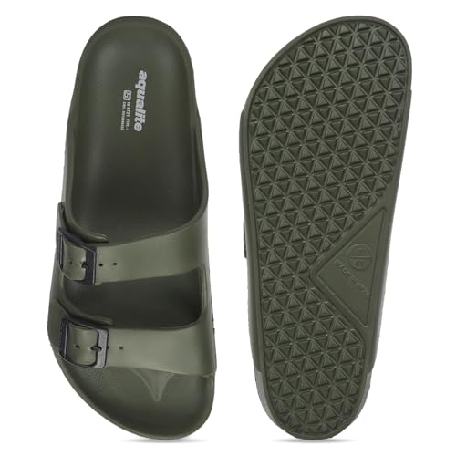 Image of Aqualite NEO-1258 Men Slides Sandal with Slip-on wear, Comfort and Flat Base Sandal for dailywear uses