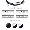 TMT Personalisierte Partner Armbänder mit Gravur | Roségold Silber Schwarz Blau | Lederarmband Herren Damen | Pärchen Armband mit Namen | Partner Geschenke Valentinstag Geschenk für sie #3