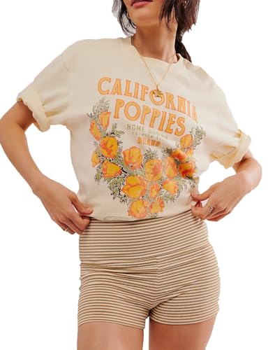 Women Oversized Strawberry Short Sleeve Tee Shirt