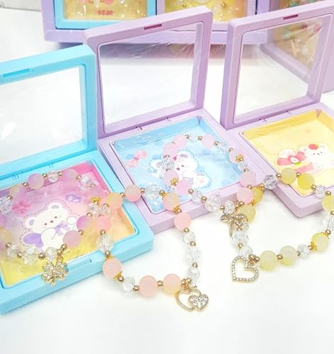Image of SHAKTISM Sweet Crystal Unicorn Beads Small Bell Charm Bracelet for Girls, Hands Jewelry, Birthday Gifts, Fashion Bracelets, Bangles - 1Pcs - Random Colour