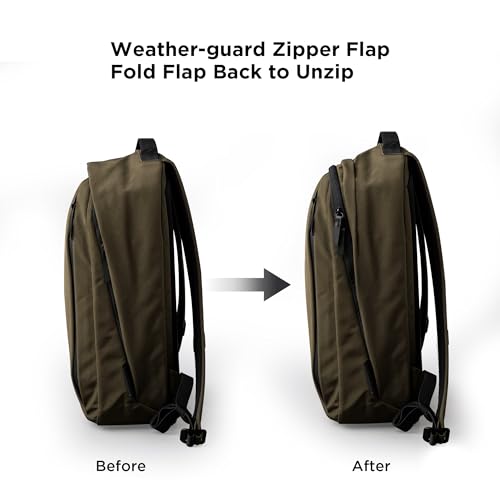 ALPAKA Metro Backpack,12L Small commuter Backpack - Fits Most 14" Laptops - Soft-touch fleece-lined device sleeve (Army Green)3