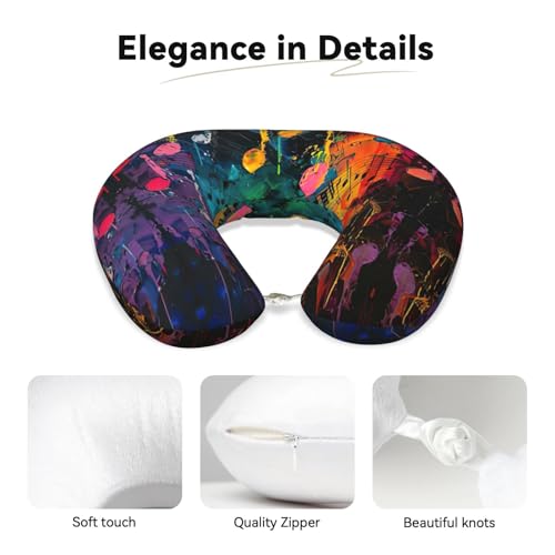 Almohada cervical de viaje color negro con espuma viscoelástica miniatura 4