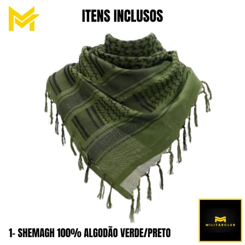 Lenço Shemagh Militar Mirage Dune 110cmx110cm 100% Algodão (Verde)