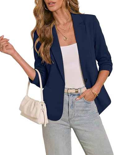 Image of LookbookStore 3 /4 Sleeve Blazers for Women Business Casual Fitted Jackets