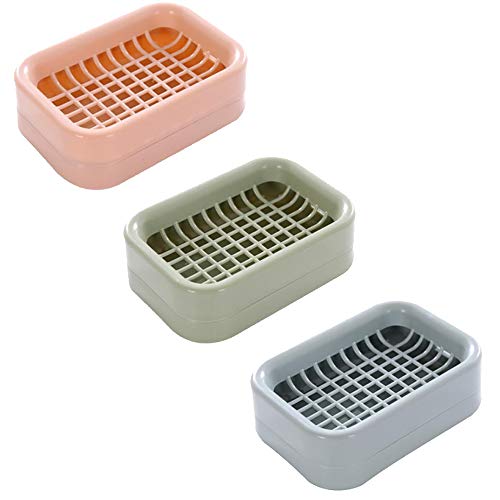 Preisvergleich Produktbild Limeow Seifenschale Soap Container Seifenhalter seifenhalter aufhängen seifenhalter Set Seifendose abtropfen Lassen Handgemachte Seifenhalter Nordic Seifenkiste Mode SeifenkisteInsgesamt 3