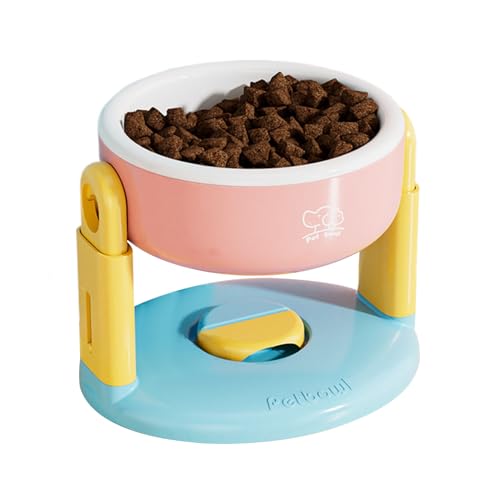 猫用 高め食器,高さ調整可能 吸着カップ付き 猫用フードと水ボウル | 滑り止め 水用 屋内 屋外 ペット用,子猫 小型犬 中型犬 大型犬