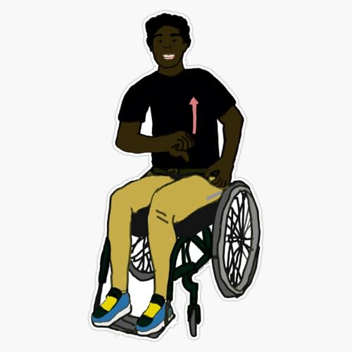 ASL Disabled and Proud, Wheelchair User Sticker Decal Laptop Car Window Vinyl 5'