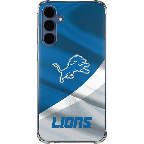 Skinit Clear Phone Case Compatible with Galaxy S24 - Officially Licensed NFL Detroit Lions Design