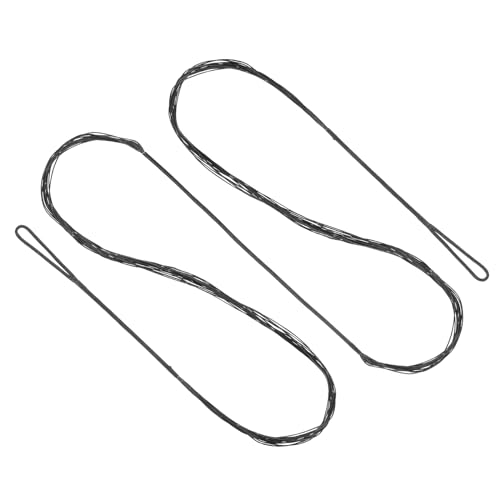 PATIKIL Cuerda de Arco Recurvo, Sustitución de Cuerdas de Arco de 14 Hilos para Equipamiento de Tiro con Arco Universal, Negra Amo 60