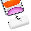 Mini-powerbank met led-display, 4 modi, led-licht, MFi-gecertificeerde powerbank, klein, compatibel met iPhone14/14 Pro/iPhone 13/13 Pro/13 Pro Max/12/12 Pro/12 Pro Max/11 Pro/XR/X/8/Plus, iPod, Airpods