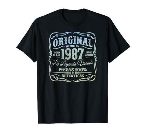 Original Hecho En 1987 Vintage Cumpleaños Camiseta