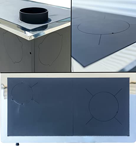 Foto von EEK A Kaminofen mit Backfach und Herdplatte ABC Concept 2 Air Links Mehrfachbelegung Holzofen 11,6 kW Kamin Ofen Holz Werkstattofen Schwedenofen Hüttenofen Heizofen Holzofen