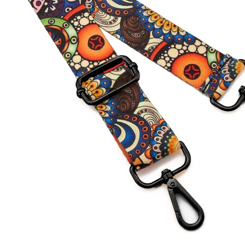 Image of ZOOEASS Nickel Buckles Wide Shoulder Strap Adjustable Replacement Belt Gun Buckles Guitar Style Crossbody Bag Strap