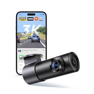 70mai Wifi Mini Dash Cam M310 Plus 3K, Smart Voice command 1620P QHD Dash Camera for Cars, WDR, Night Vision, 24H Parking monitor with APP control, Time-Lapse recording, Collision detection