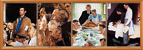 Masterpieces Rompecabezas de 1000 piezas para adultos, familia o jóvenes - The Four Freedoms por Norman Rockwell - 13"x39" miniatura 4