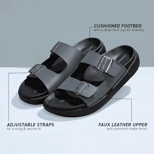 Image of Neeman's PureWhoosh Flow Sandals for Men | Waterproof Chappal | Casual Slippers with Ergonomic Arch Support & Anti Skid EVA Sole | Adjustable Strap | Lightweight Monsoon Floaters for Beach & Outdoor Wear