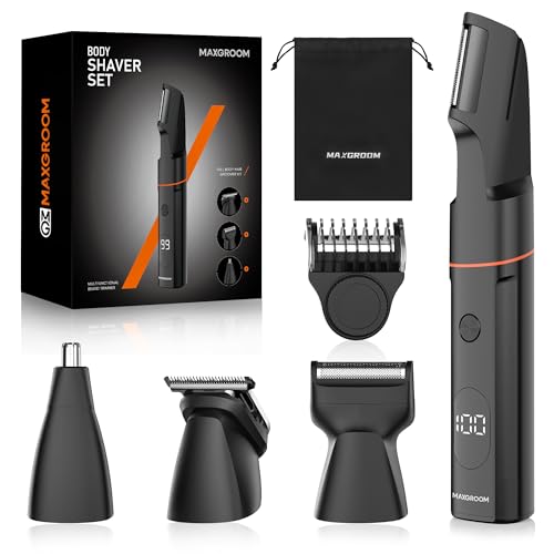 MAXGROOM Manscape Body Hair Trimmer for Men, Waterproof Pubic, Groin