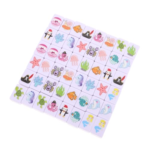 Jeu de mahjong avec tuiles animaux marins pour occuper les enfants en voyage