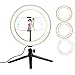 Produktbild HXlamp LED Selfie Ringlicht, Dimmbare Video-Licht, USB-Ringleuchte Fotografie Licht Mit Telefon-Halter Und Stativ Für Make-Up YouTube