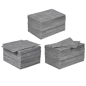 Weewooday 300 Pcs Oil Absorbent Pads Heavy Weight Absorbing Oil Mat For Garage Floor Dimpled Oil Absorbent Pads 4