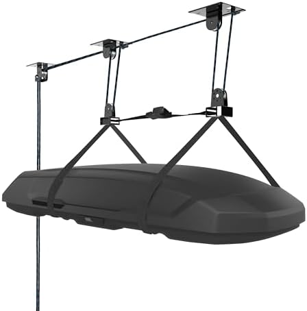 Hikeen Ceiling Hoist for Cargo Box, Heavy Duty Garage Storage Lif...