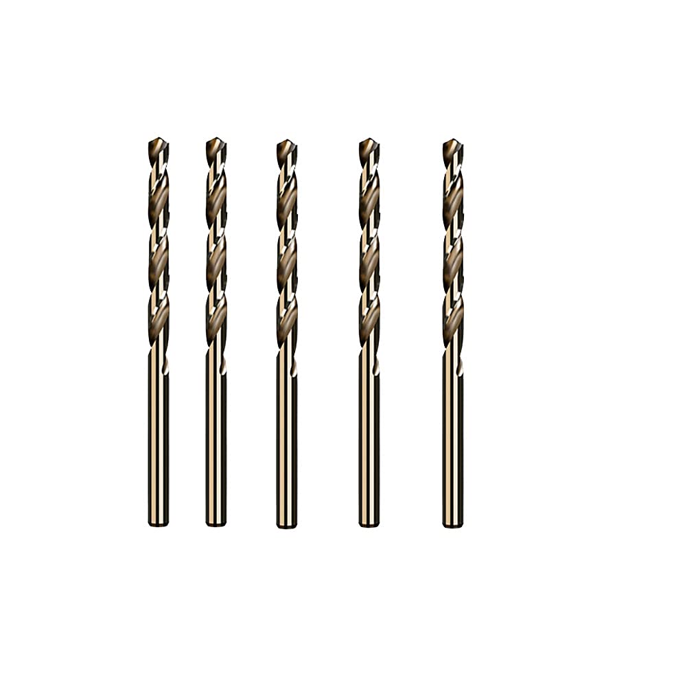 Wiertła kręte, wiertła do metalu, 5 szt. M35 6/6,2/6,5/6,8 mm HSS Gold Cobalt Metal Jobber Długość Twist Bit Set do twardej, stali nierdzewnej, żeliwa(Diameter: 6.8mm)