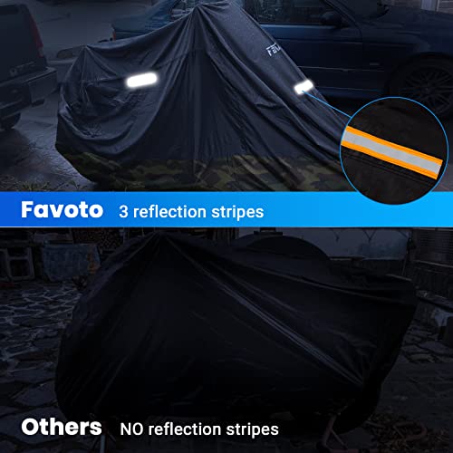 image for Favoto Motorcycle Cover 96.5 inches Length All Season Universal Weathe