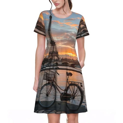 Robe d'été élégante motif Tour Eiffel idéale pour vos terrasses