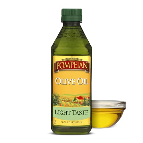 Pompeian Light Taste Olive Oil, High Heat Cooking, Baking & Sauteing, High Smoke Point, 16 Fl Oz