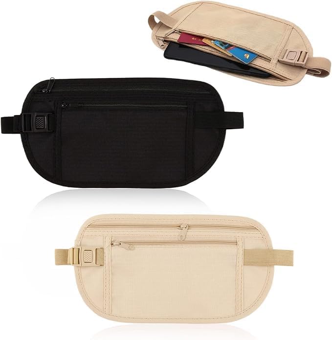 Hidden Waist Bag for Men & Women | Slim Anti-Theft Money Belt Pouch | Travel Waist Wallet with Zipper | Lightweight Secret Storage Bag (Multi Color)-image-41