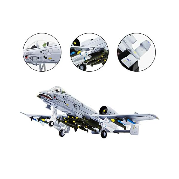 Lose Fun Park 1:100 Militärische Modellflugzeug A-10 Thunderbolt II Warzenschwein Druckgusslegierung Kampfflugzeugmodell – Bild 3