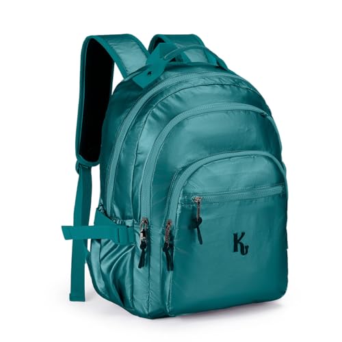 Mochila Escolar Feminina Kika Metalizada Costa Juvenil Adulto (Verde Escuro)