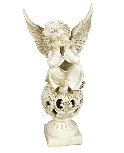 Estatuilla de jardín 37 cm alto ángel 20-009 decoración de jardín figura de ángel decoración de tumba figura ángel