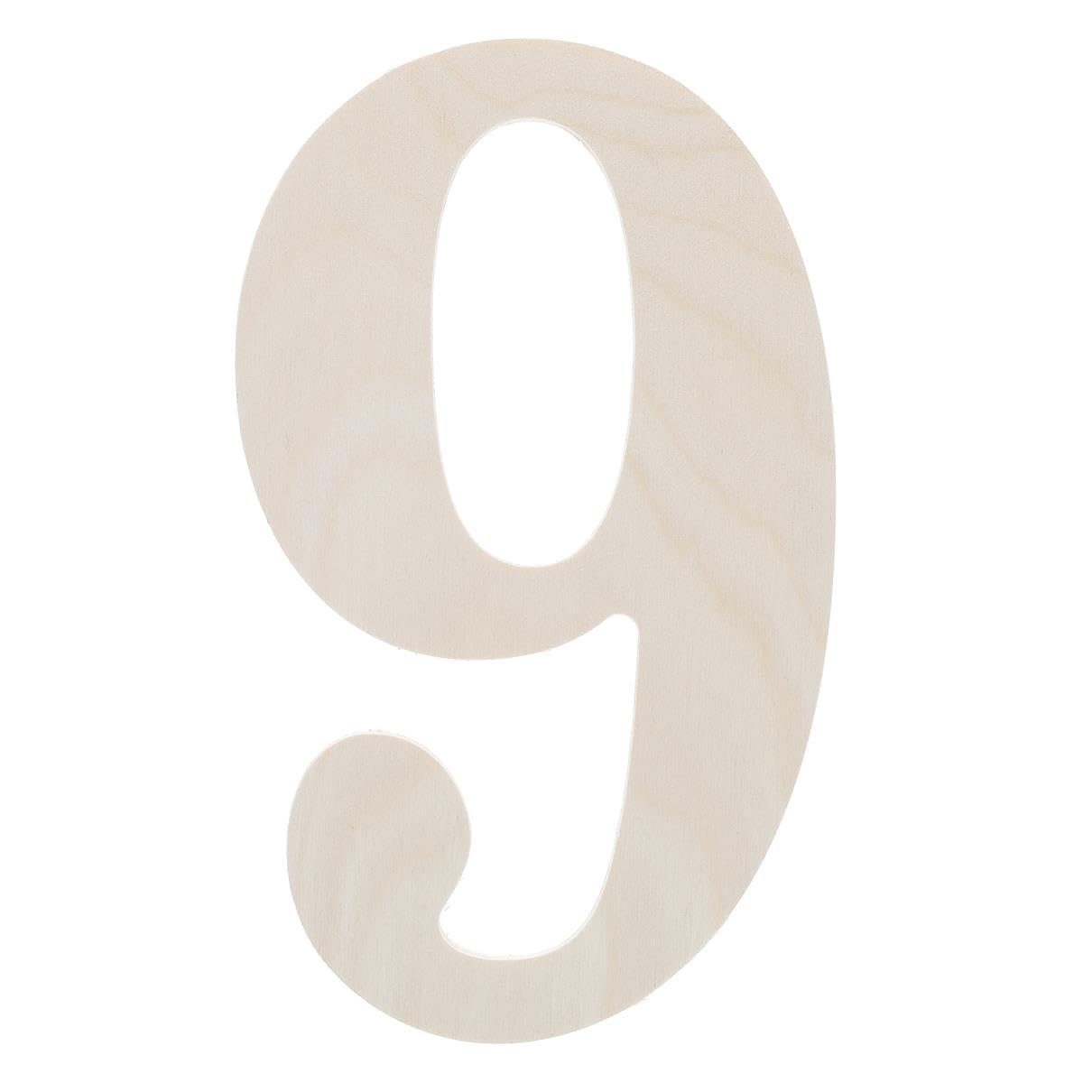 Good Wood by Leisure Arts Letter 9.5" No 9, Wooden Letters, Wood Letters, Wooden Letters Wall Decor, Large Letters 9.5 Inch, Small for Crafts