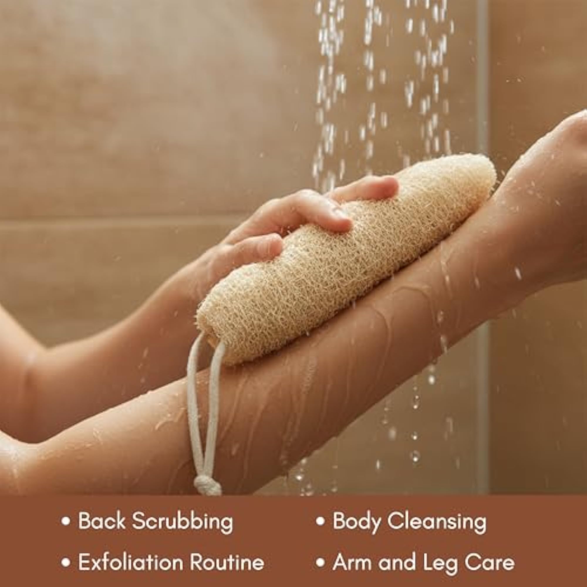 Natural Organic Loofah Bath Scrubber, 100% Organic