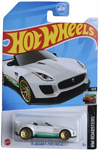 Matchbox Hot Wheels '15 Jaguar F-Type Project 7, HW Roadsters 5/5 [Blanco] 116/250