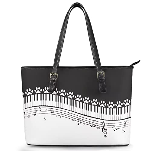 Sac à main en cuir imprimé pattes de chien élégant - 2