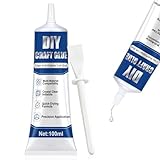 XINGHUO Pegamento Modelismo, Cola Transparente Manualidades, Pegamento para Modelismo y Manualidades, Adecuado para Muchos Tipos de Materiales, Pegamento para Plastico, Papel, Tela y Madera, 100ML