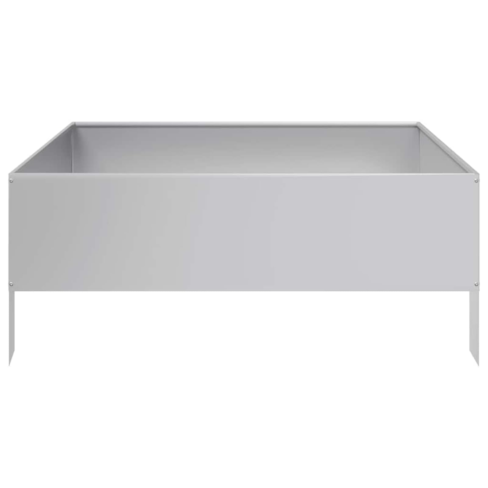 Gecheer Fioriera Rialzata, per orto e Giardino 100x100x25 cm in Acciaio zincato, con Fondo Aperto e Struttura Stabile for Principianti e Appassionati di Giardinaggio