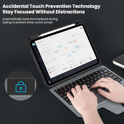 Image of Nilllkin Bumper Combo Backlit Keyboard Case for Apple iPad Air 11 inch (M3)(2025)[Magnetic Detachable] Keyboard Protective Case with Multi-Touch Trackpad & Wireless Pencil Holder
