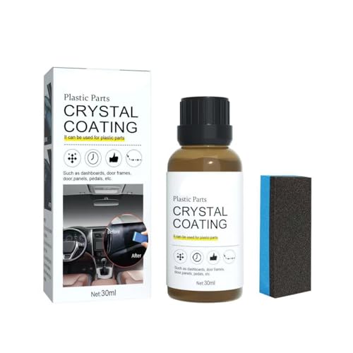 JKSvrenthy 1pcs Plating Refurbishing Agent Crystal Coating for Car Plastic Parts Upgrade Refurbish Agent for Car Trim Restore Easy to Use Refresher Great Gloss Protection 30ml
