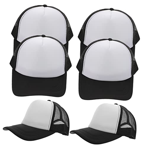 Casquettes de baseball noires en lot de 10 à personnaliser par transfert thermique