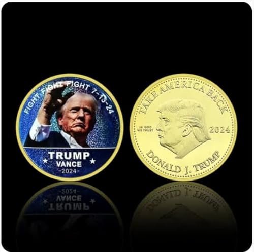 REZAJDUIE Commemorative Coin 2024 Donald Trump Souvenir Coins Essential For Collectors