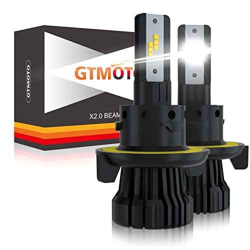 GTMOTO for 2005-2022 Ford F450 F550 F350 F250 Headlights, Super Duty Truck Head Light LED Bulbs H13, 6000K Cool White Custom Plug and Play LED Conversion Kit, 2-Pack