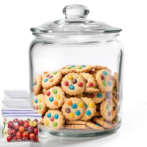 Eukue Tarro Grande de Cristal Transparente 3.9 L, Tarro...
