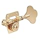 Musiclily Pro 4-in-Line Open Gear Mechaniken-Set für 4-Saiter E-Bass Precision Jazz Bass, Gold