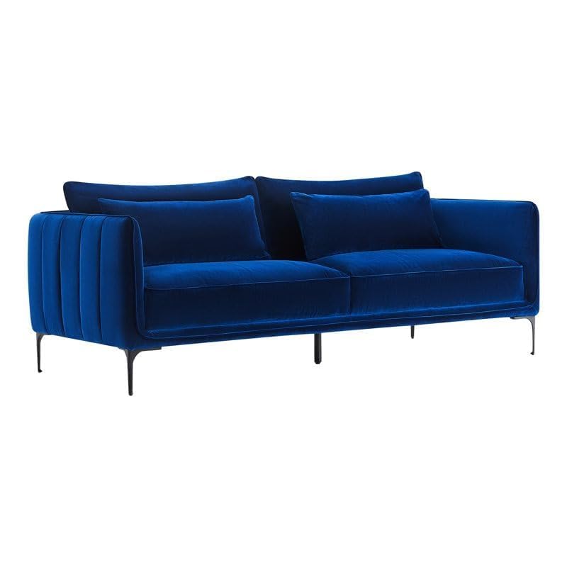 Comfort Y4 '' Seater Sofa Square Arm Sofa' Three Seater Sofa for Living Room Guest Room Hotels Office, Blue-image-30
