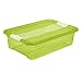 Produktbild keeeper Aufbewahrungsbox mit Deckel und Schiebeverschluss, 59,5 x 39,5 x 17 cm, 28 l, Cornelia, Grün Transparent
