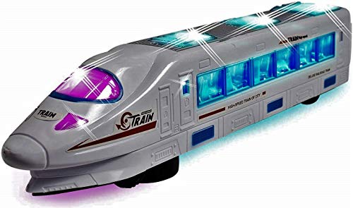 WolVol Bump & Go Electric Flash Light Train Toy with Music